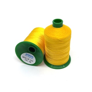 Arianna VEGA Italian yarns for tatting (frivolite technique), polyester yarn for Jewellery, Shuttle Needle Tatting, Thread for Tatting Lace yellow (308)