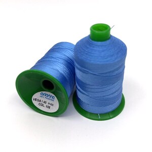 Arianna VEGA Italian yarns for tatting (frivolite technique), polyester yarn for Jewellery, Shuttle Needle Tatting, Thread for Tatting Lace blue (608)