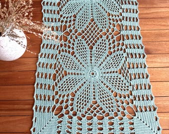 Crochet table runner "Spring", table decor