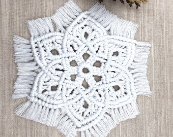 Macrame coasters, cotton coasters, rope coasters, table decor, handmade table decor
