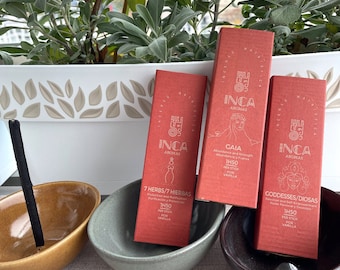 Natural incenses, Brazilian incenses, 7 hierbs incenses, Gaia, Goddesses, Matristica line of Inca Aromas