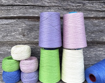 2 ply 100% linen yarns, 50gr balls or full 500gr cones