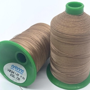 Arianna VEGA Italian yarns for tatting (frivolite technique), polyester yarn for Jewellery, Shuttle Needle Tatting, Thread for Tatting Lace cacao (730)