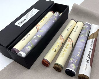 Japanese natural incenses bundles set, Baieido incenses, Kobunboku series, Green Tea, Shu Koh Koku