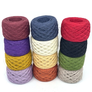 1ply 100% linen yarns 50gr balls or 500gr cones, flax yarns