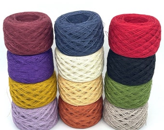 1ply 100% linen yarns 50gr balls or 500gr cones, flax yarns