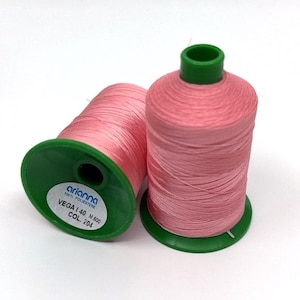 Arianna VEGA Italian yarns for tatting (frivolite technique), polyester yarn for Jewellery, Shuttle Needle Tatting, Thread for Tatting Lace pink (204)