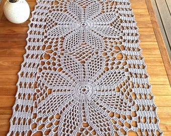 Crochet table runner "Spring", table decoration