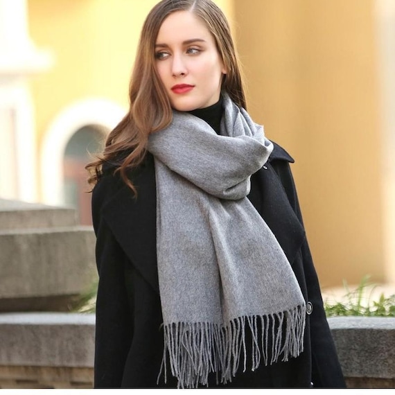 Gray Wool Shawl - Etsy