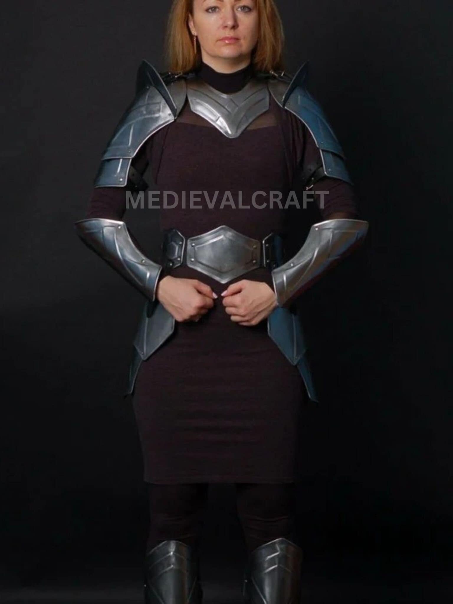 Medieval Knight Lady Armor Female Larp Armor Costume Fantasy Etsy