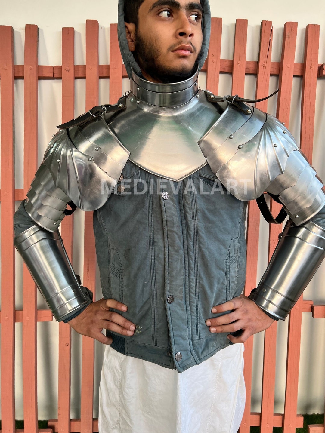 Medieval Knight Armor, Pouldron Bracer Armor, Cosplay Armor, Sca