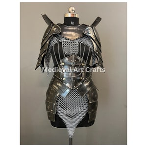 Medieval Ancient Cuirass Armor, Brave Lady Armor,Chainmail Armor, Cosplay Armor, Sca Armor, Larp Armor, Fantasy Armor, Gift for women