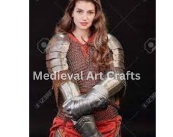 Knight Brave Female Armor, Gorget Pouldron Armor, Cosplay Armor, Sca Armor, Larp Armor, Gift Items
