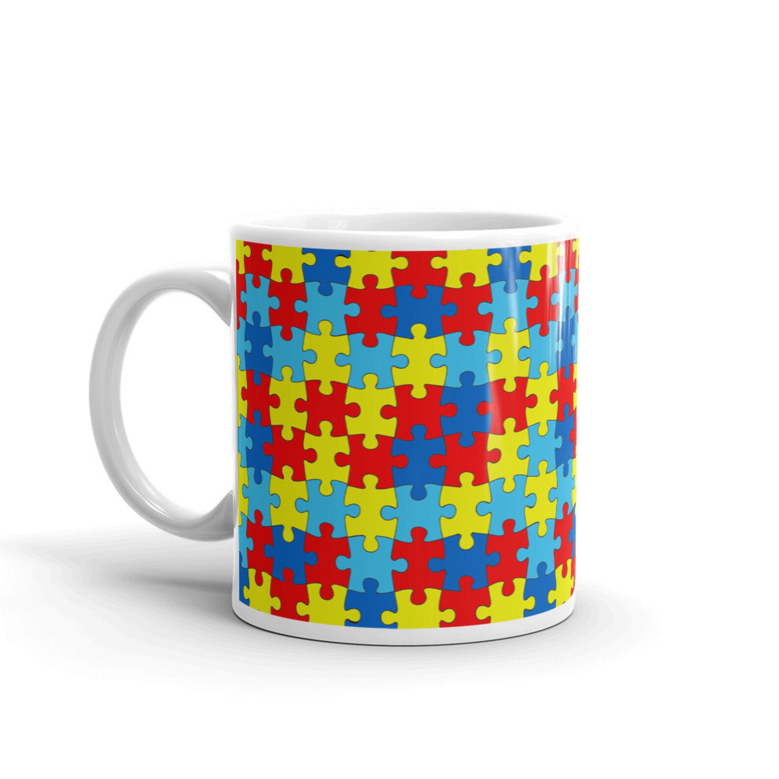 Jigsaw Puzzle Mug Coffee Mug Colorful Etsy