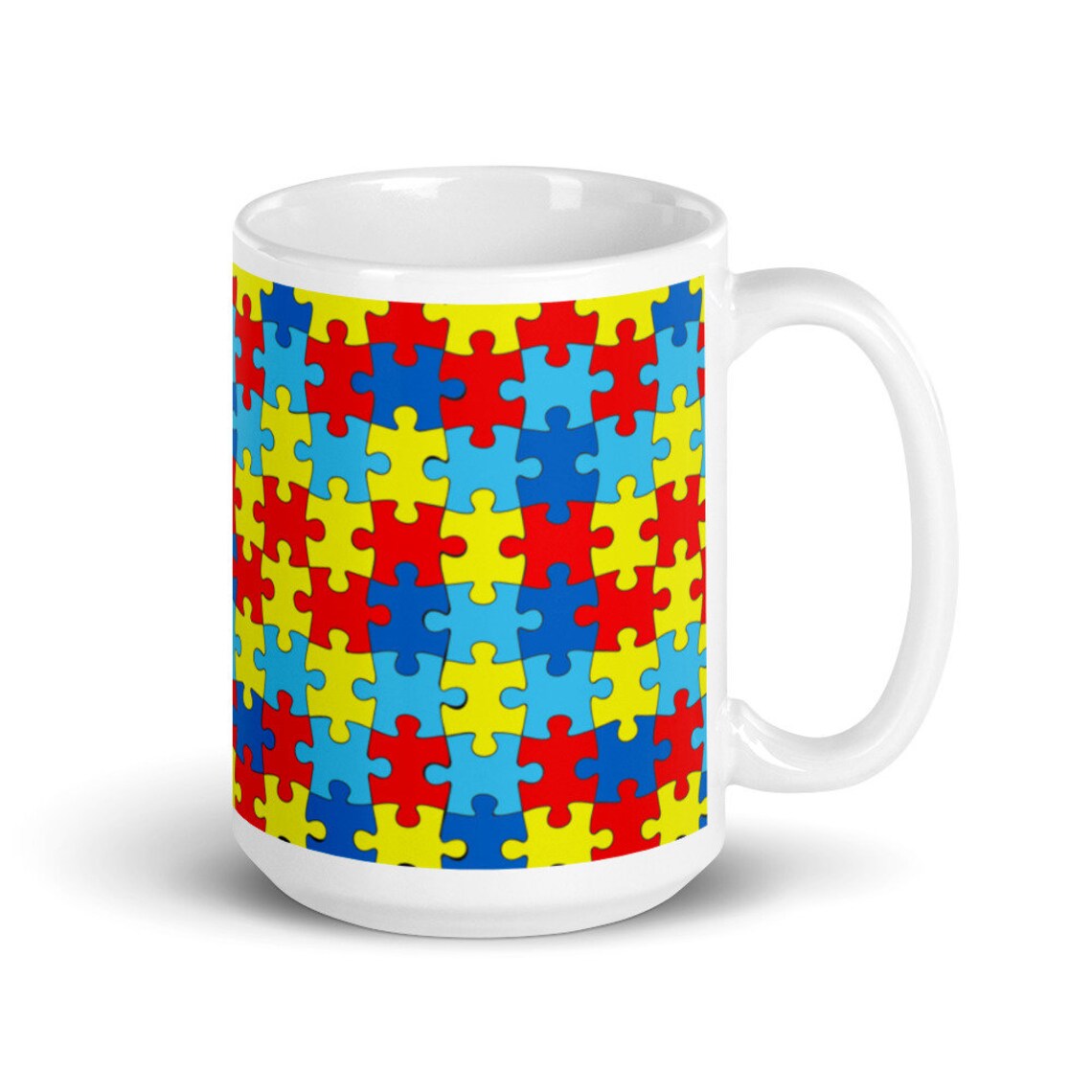 Jigsaw Puzzle Mug Coffee Mug Colorful Etsy