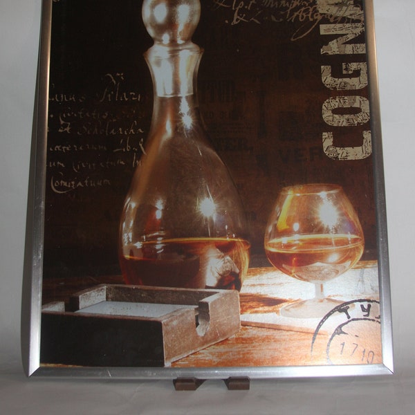 COGNAC LIQUEUR Decanter Decorative Alcohol Bar Wall Decor Sign - Drinking Office Kitchen Bar Decor Gift -  Man Cave Gift for him - Wall Deco