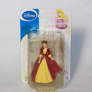 VTG Disney Princess Belle Red/yellow Dress Figurine Doll Toy Cake Topper Beauty - Beauty and the Beast Gift - Beatuy and the Beast Decor