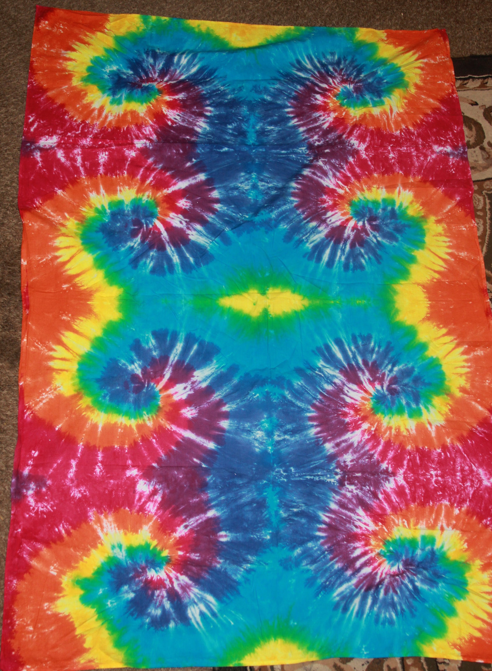 Rainbow b Tie Dye Wall Hanging Psychedelic Tie-Dye Tapestry | Etsy