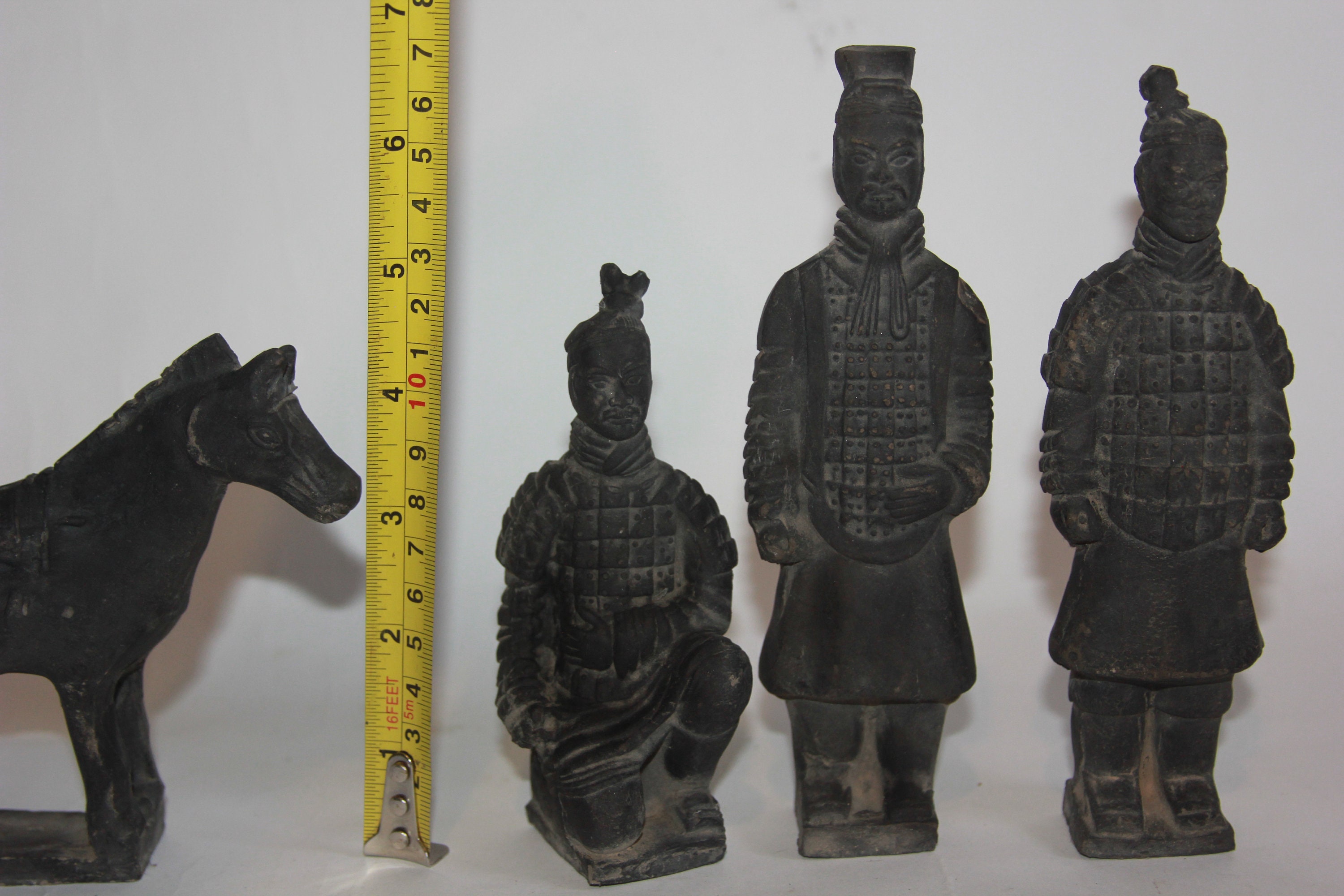 Set 5 Vtg Terracotta Warrior Soldier Figurine Army Tang Etsy UK