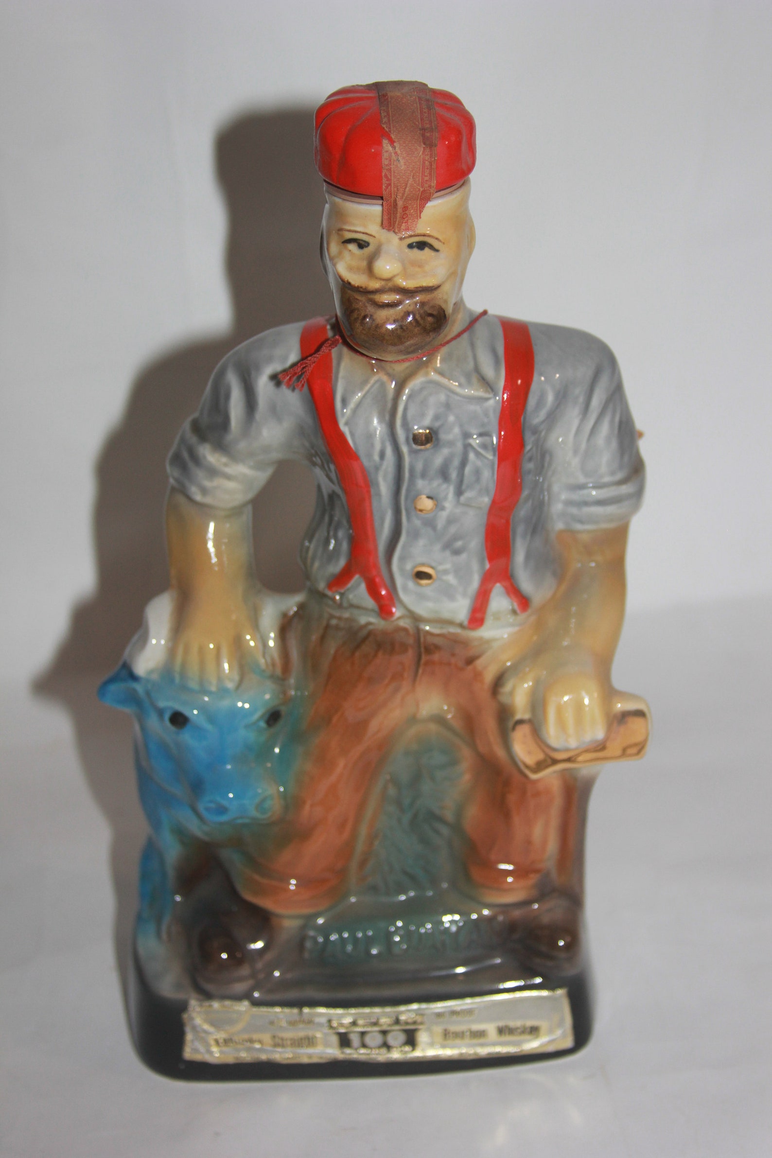 Vtg 1970 Paul Bunyan Jim Beam Bourbon Whiskey Decanter Bar Etsy