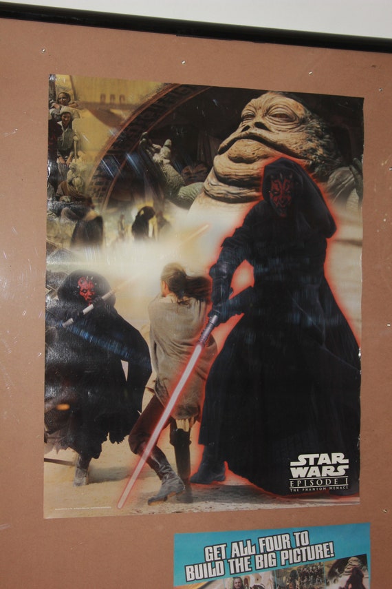 STAR WARS episode1 当時物 ポスター 90s 80s Vintage Star Wars Episode 1 The Phantom Menace Poster + RARE