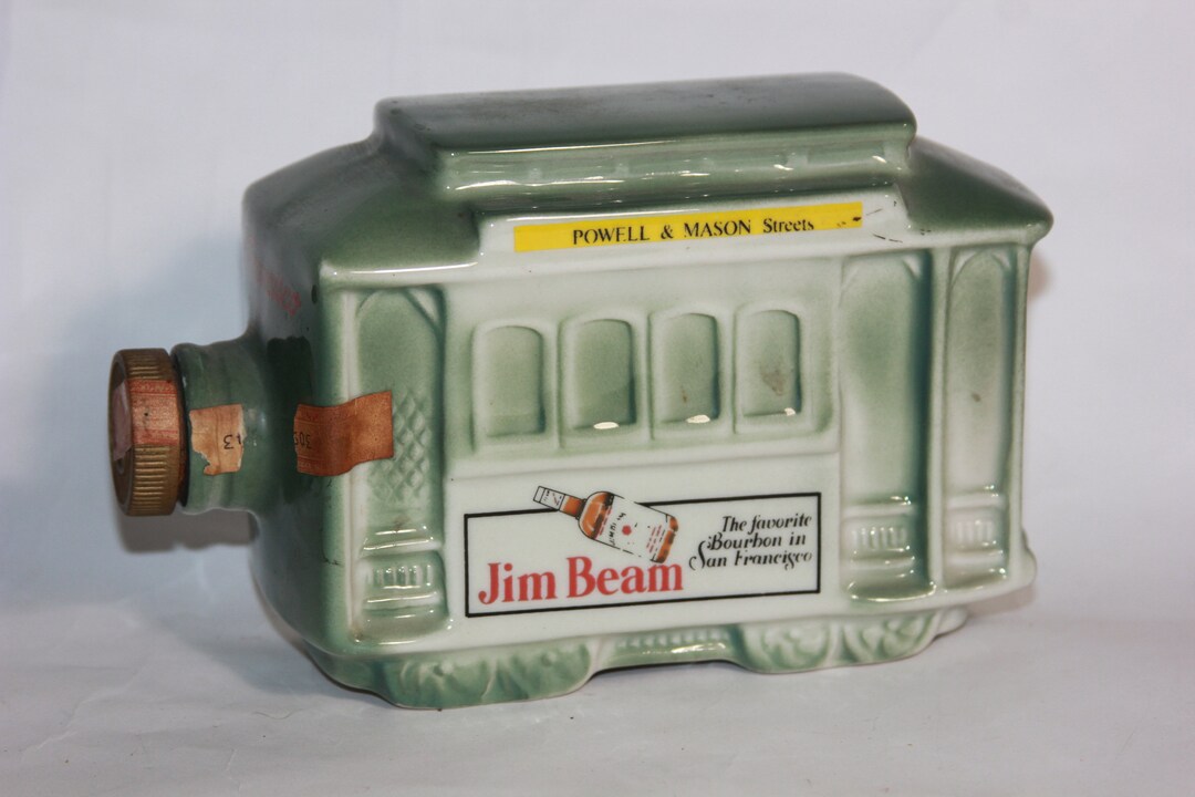 1968 Jim Beam Trolley Car Decanter San Francisco Empty Regal Etsy