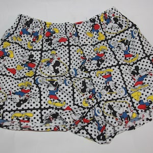 Mickey Mouse Boxer Shorts Disney Underwear Walt Disney Shorts 80s Retro  Pajama Shorts Comic Shorts Vintage Elastic Waist Extra Small Xs 