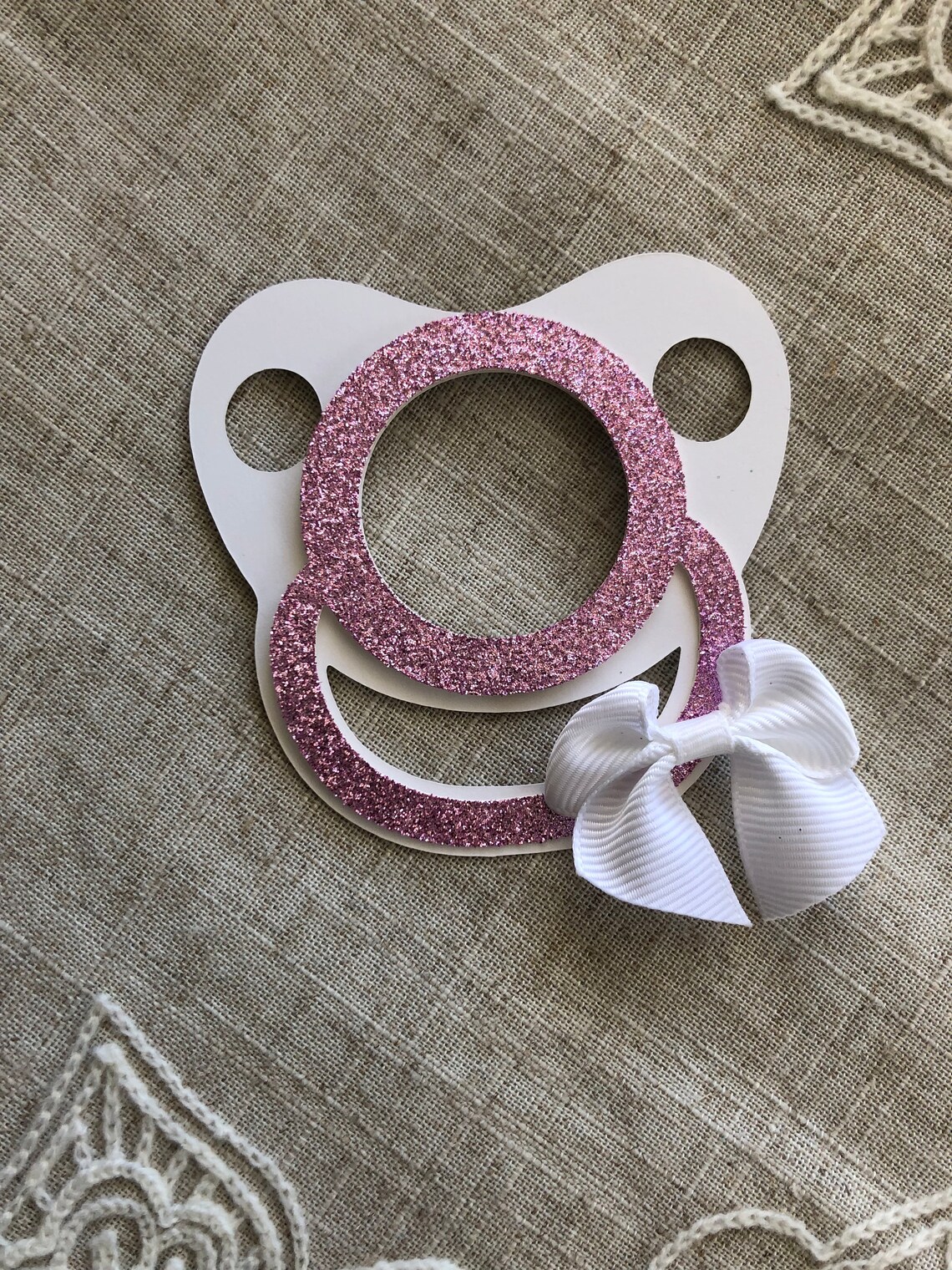 White and Pink Pacifier EOS Lip Balm Holder Etsy Australia