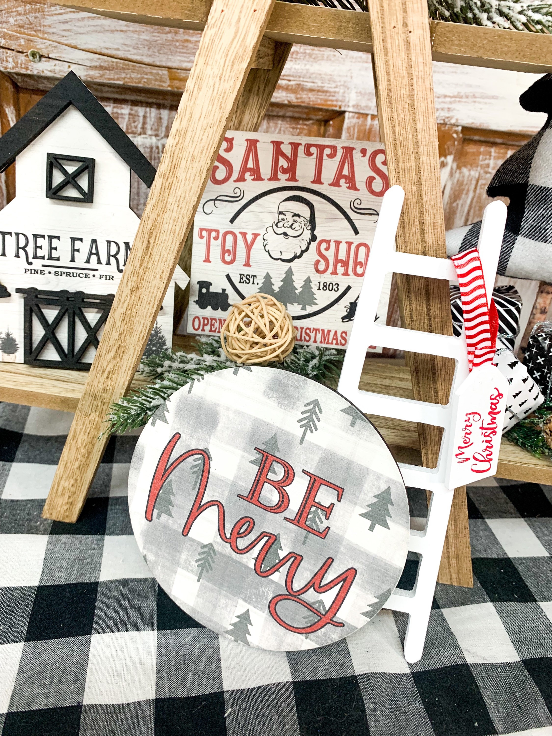 Christmas Tiered Tray. Tiered Tray Props. Christmas Decor. Etsy