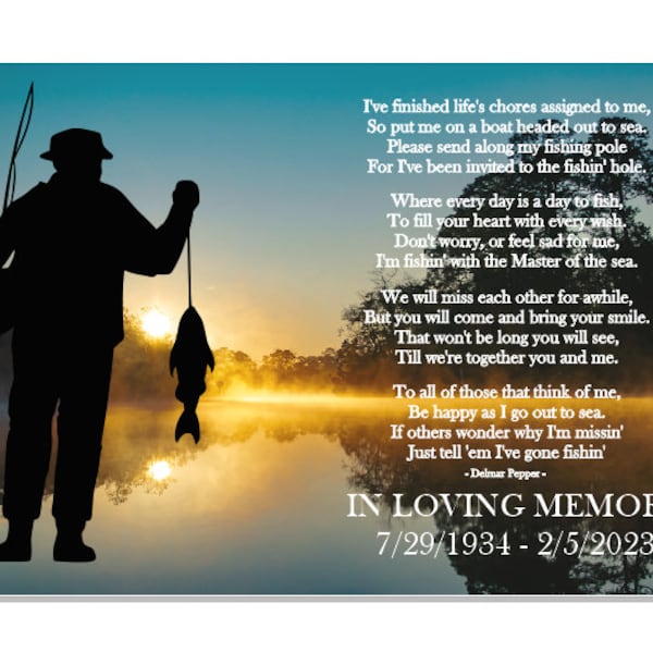 Outside Memorial in Loving Memory Fisherman Etsy