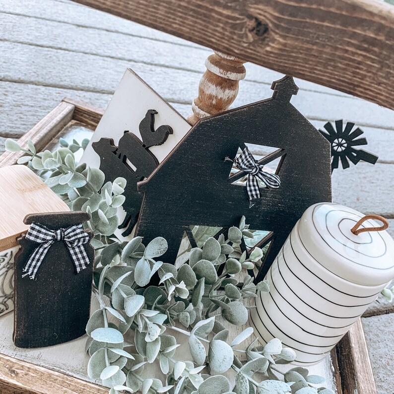 Farmhouse Tiered Tray Farmhouse Style Tiered Tray Props Etsy