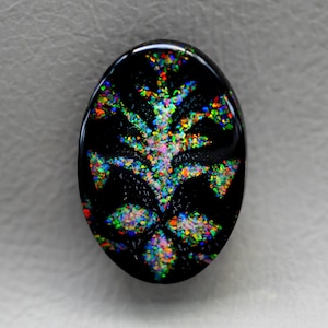 Bello Opal Doublet Cabochon: Designer Oval Loose Gemstone (21x14x5 mm)