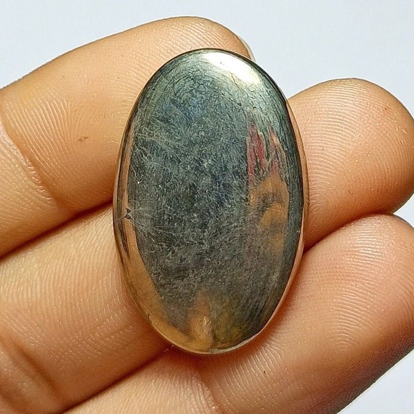 Natural Golden Pyrite Cabochon Gemstone Amazing Pyrite Stone For Jewelry Oval Shape 31x20x4mm Loose Gemstone