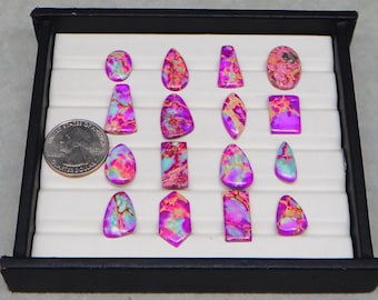 Meeressediment Jaspis Lila Muster Cab Artisan Gemme glatt Cabochon DIY