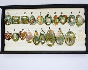 Rainforest Rhyolite Jasper Cabochon Natural Gemstone for Jewelry