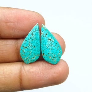 Boucles d'oreilles turquoise numéro 8 paire de bijoux en pierre faits main accessoires bohème chic turquoise amérindien cadeau pour elle pierre de naissance de décembre