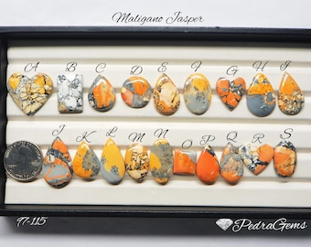 Malingano Jaspis Cabochon - Naturheilkristall, Wurzelchakra Stein, Schmuckzubehör