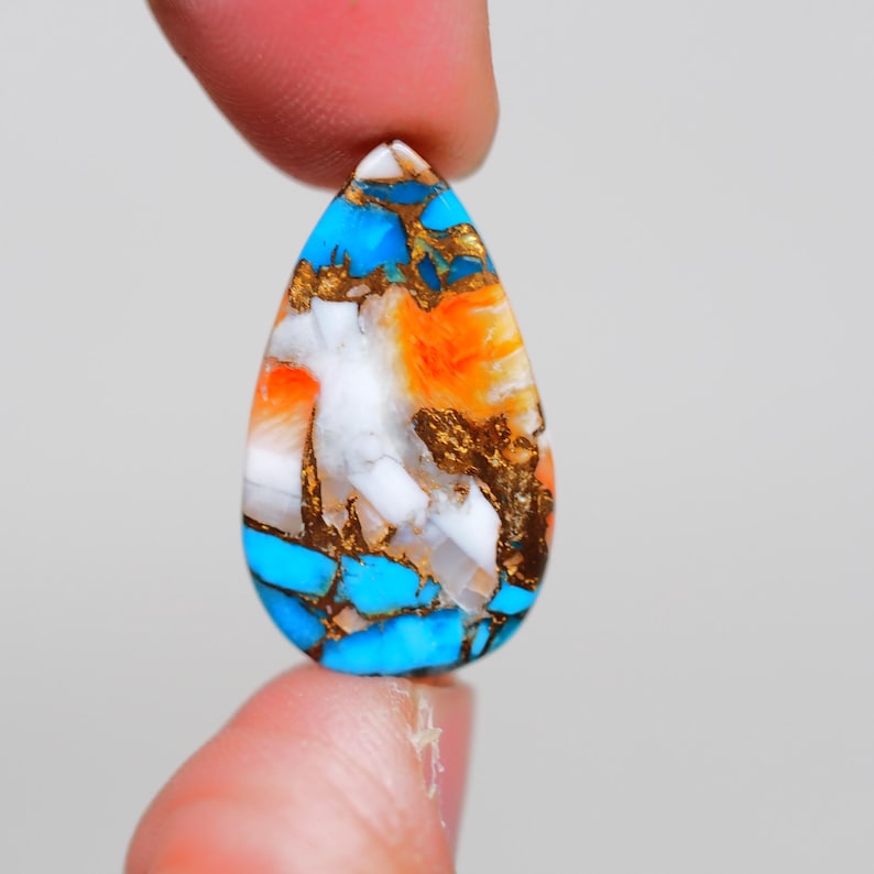 Spiny Oyster Shell Turquoise Cabochon Composite Jewelry Stone - Etsy