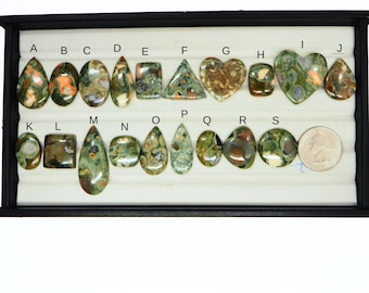 Green Rainforest Rhyolite Jasper Cabochon – Gemstone for Handmade Jewelry