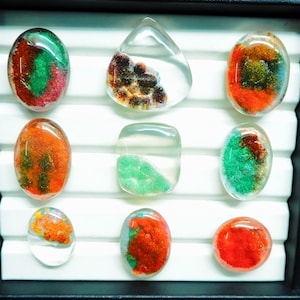 Garden Quartz Cabochon: Artisan Natural Stone Inclusion for Jewelry