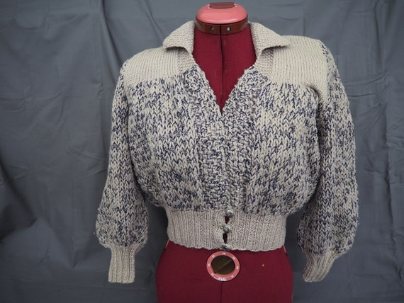 Ladies' Gray & Black Shrug Sweater