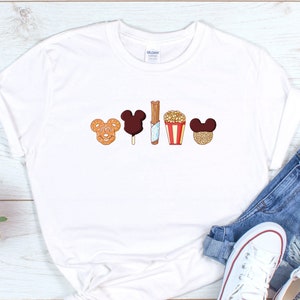 Disneyland Shirt, Disney Snacks Shirt, Disney World, Disney World Shirts, Disney Churro, Disney Pretzel, Disney Ice cream, Disney Popcorn