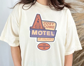 Cozy Cone Motel Comfort Colors Shirt, Retro Disneyland Cars Tee
