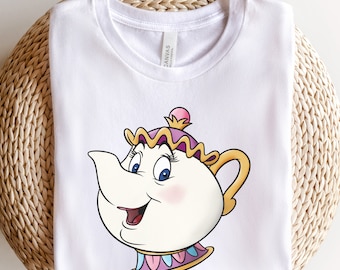Camiseta de la Sra. Potts: Camiseta de La Bella y la Bestia, Camiseta de viaje a Disneyland