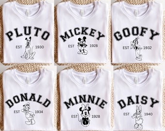 Retro Disney Comfort Colors Shirt, Mickey and Friends Vacation Tee