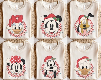 Retro Mickey Shirt, Disney Christmas Shirt, Mickey Minnie Christmas Shirt, Disney Christmas Party Shirt, Matching DisneyChristmas Shirts