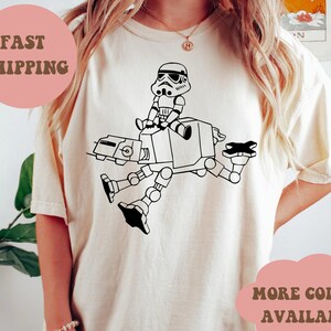 Storm Trooper Riding AT-AT Shirt, Star Wars Shirt, Disneyland Shirt, Rebel Alliance Shirt, Disney World Shirt, Funny Star Wars, Darth Vader