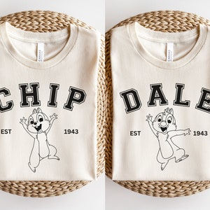 Chip and Dale Shirt, Vintage Disney Characters Shirt, Disney Shirt, Disneyland Shirt, Disney World Shirt, Matching Family Vacation, Mickey