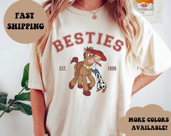 Jessie y Bullseye Besties, Camisa, Camisa Toy Story, Camiseta Disney, Camisa Disneyland, Camiseta Disney World, Woody, Jessie, Bullseye, Retro Vintage