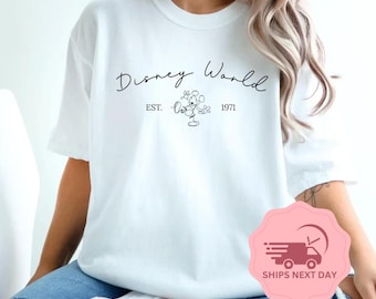 Disney World Est 1971 Shirt, Comfort Colors Disney Shirt, Disneyworld Shirt, Disney Characters Vacation Shirt, Abstract Mickey Shirt